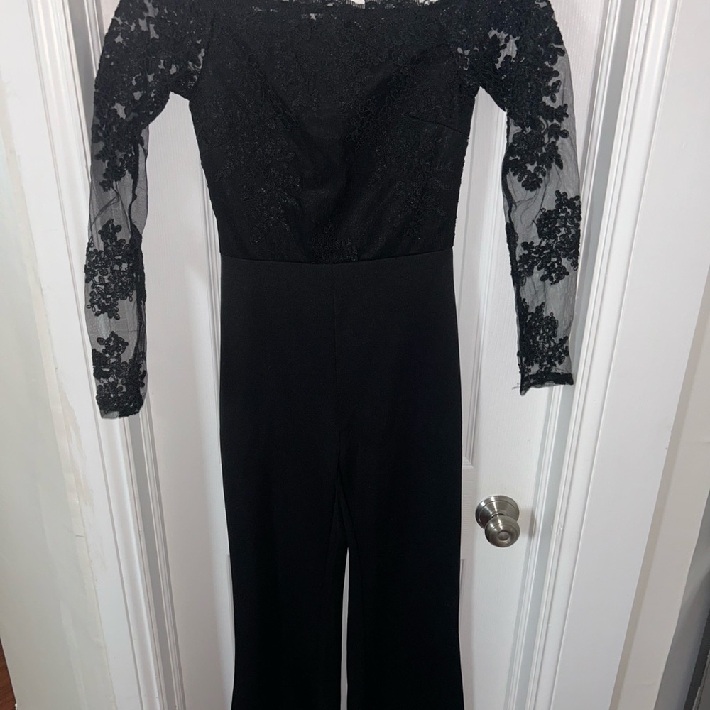 Elegant Black Lace Jumpsuit